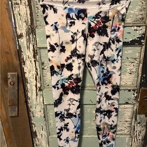 Nike Women's Abstract Floral Leggings - Black, Blue, Red